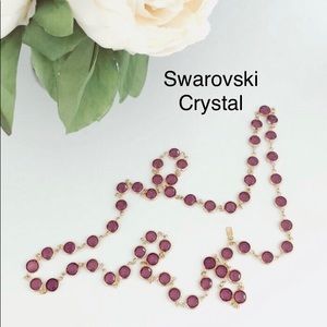 Swarovski crystal necklace, purple